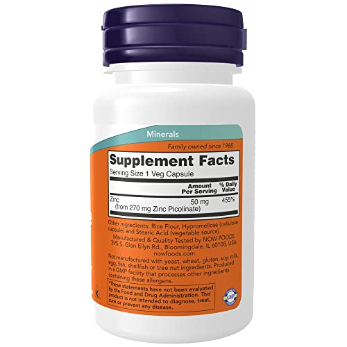 Foto 3 pulgar | Supplement Now Picolinato De Zinc 50 Mg 60 Cápsulas Vegetarianas - Venta Internacional.