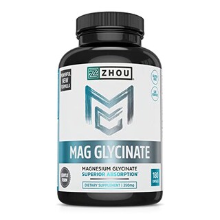Foto 1 | Suplemento Del Complejo De Glicinato De Magnesio Zhou 350 Mg 180 Cápsulas - Venta Internacional.