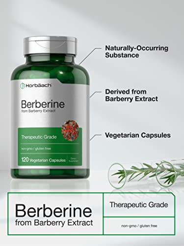 Foto 4 pulgar | Suplemento Horbäach Berberine Hcl 500 Mg 120 Cápsulas - Venta Internacional.