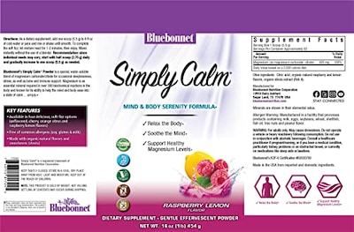 Foto 2 | Suplemento Bluebonnet Nutrition Simply Calm Powder 473 Ml - Venta Internacional.