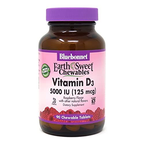 Foto 1 | Tabletas Masticables De Vitamina D3 Bluebonnet 5000 Ui, 90 Unidades - Venta Internacional.