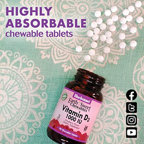 Foto 5 | Tabletas Masticables De Vitamina D3 Bluebonnet 5000 Ui, 90 Unidades - Venta Internacional.