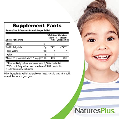 Foto 4 | Suplemento Nature's Plus Animal Parade De Vitamina D3, 500 Ui - Venta Internacional.