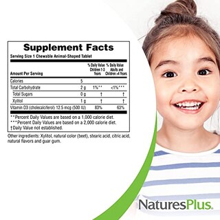 Foto 4 | Suplemento Nature's Plus Animal Parade De Vitamina D3, 500 Ui - Venta Internacional.
