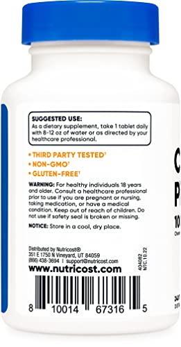 Foto 4 pulgar | Suplemento Nutricost De Picolinato De Cromo 1000 Mcg 240 Tabletas - Venta Internacional.