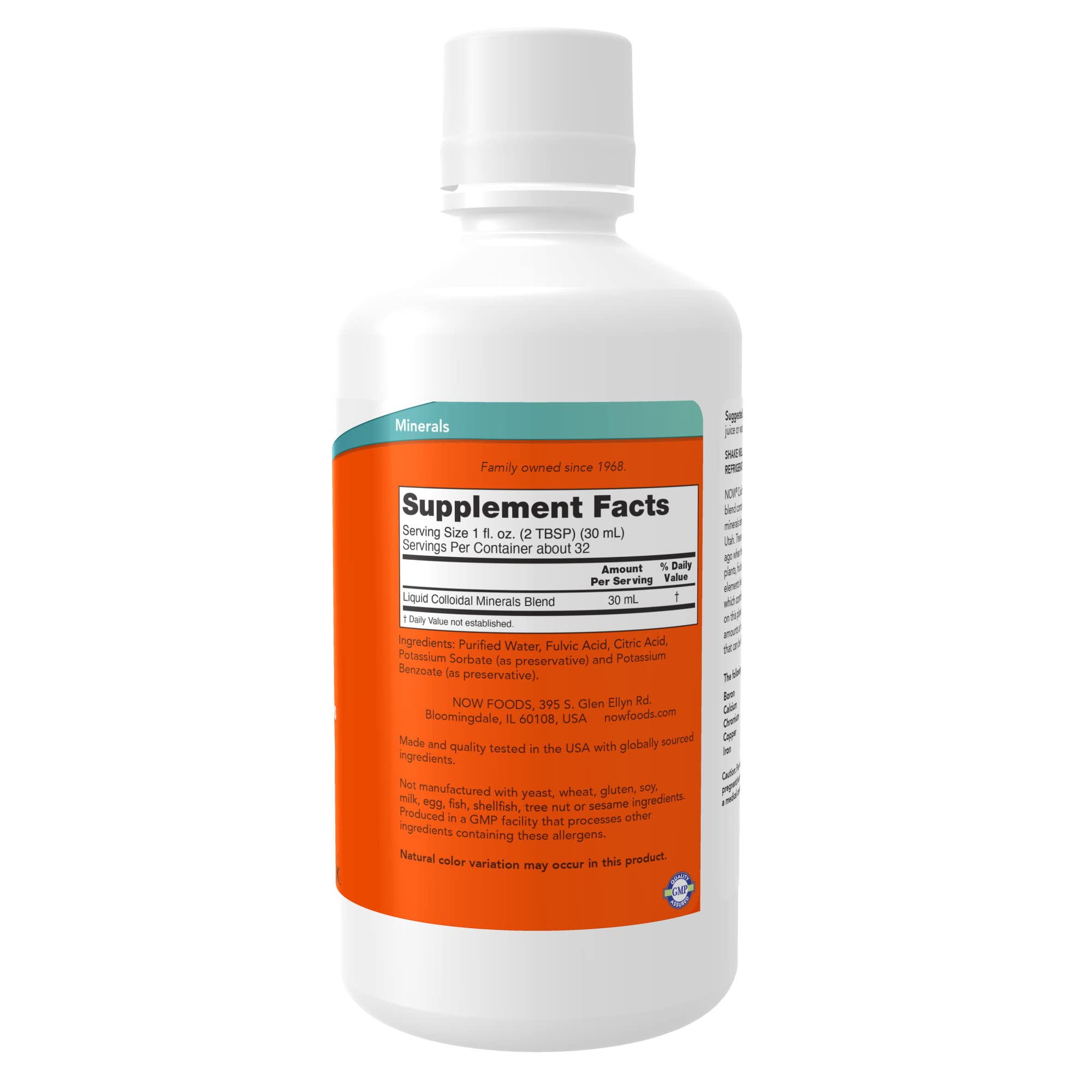 Foto 3 pulgar | Minerales Coloidales Líquidos Supplements Now Essential, 946 Ml - Venta Internacional.
