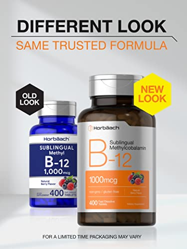 Foto 4 pulgar | Suplemento De Vitamina B12 Horbaach 1000 Mcg 400 Comprimidos - Venta Internacional.