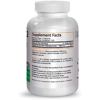 Foto 2 | Complemente La Vitamina K2 De Bronson En Forma De Menaquinona Mk-7 De 100 Mcg - Venta Internacional