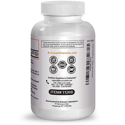 Foto 8 pulgar | Complemente La Vitamina K2 De Bronson En Forma De Menaquinona Mk-7 De 100 Mcg - Venta Internacional