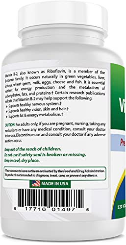 Foto 7 pulgar | Vitamina B2 (riboflavina), 400 Mg, 120 Cápsulas Vegetarianas Para Aliviar La Migraña - Venta Internacional.