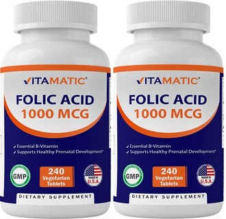 Foto 1 | Suplemento De Ácido Fólico Vitamático 1000 Mcg (1 Mg) De Vitamina B9 - Venta Internacional.