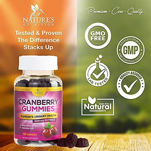 Foto 4 pulgar | Suplemento De Gomitas De Arándano Nature's Nutrition 504 Mg X60 - Venta Internacional.