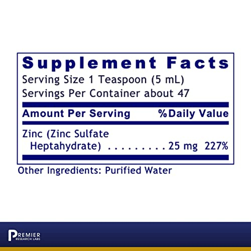 Foto 3 pulgar | Suplemento Premier Research Labs Liquid Zinc Ultra 240 Ml - Venta Internacional.