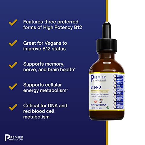 Foto 5 pulgar | Suplemento Premier Research Labs B12-nd De 60 Ml - Venta Internacional.