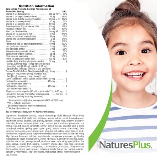 Foto 3 pulgar | Multivitamínico Nature's Plus Animal Parade Gold 120 Comprimidos - Venta Internacional.