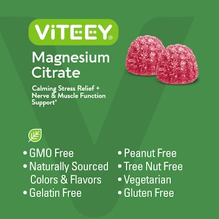 Foto 5 | Suplemento Viteey Gomitas De Citrato De Magnesio 120 Gomitas - Venta Internacional.