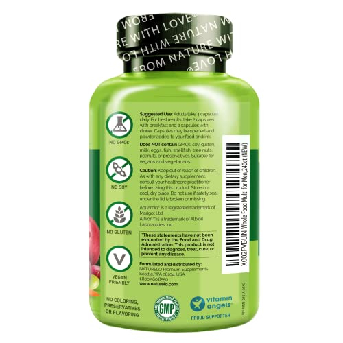 Foto 3 pulgar | Multivitamínico Naturelo Whole Food Para Hombres 240 Cápsulas Veganas - Venta Internacional.