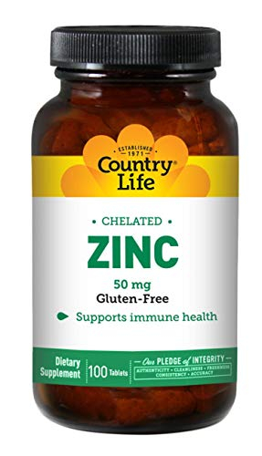 Foto 2 pulgar | Suplemento Dietético Country Life Zinc, Tabletas De 50 Mg, 100 Unidades - Venta Internacional.