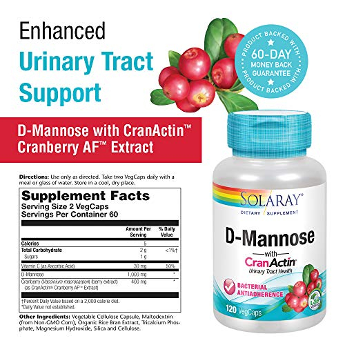 Foto 3 pulgar | Suplemento Solaray D-manose Con Cranactin Y Arándano 1000 Mg 1 - Venta Internacional.