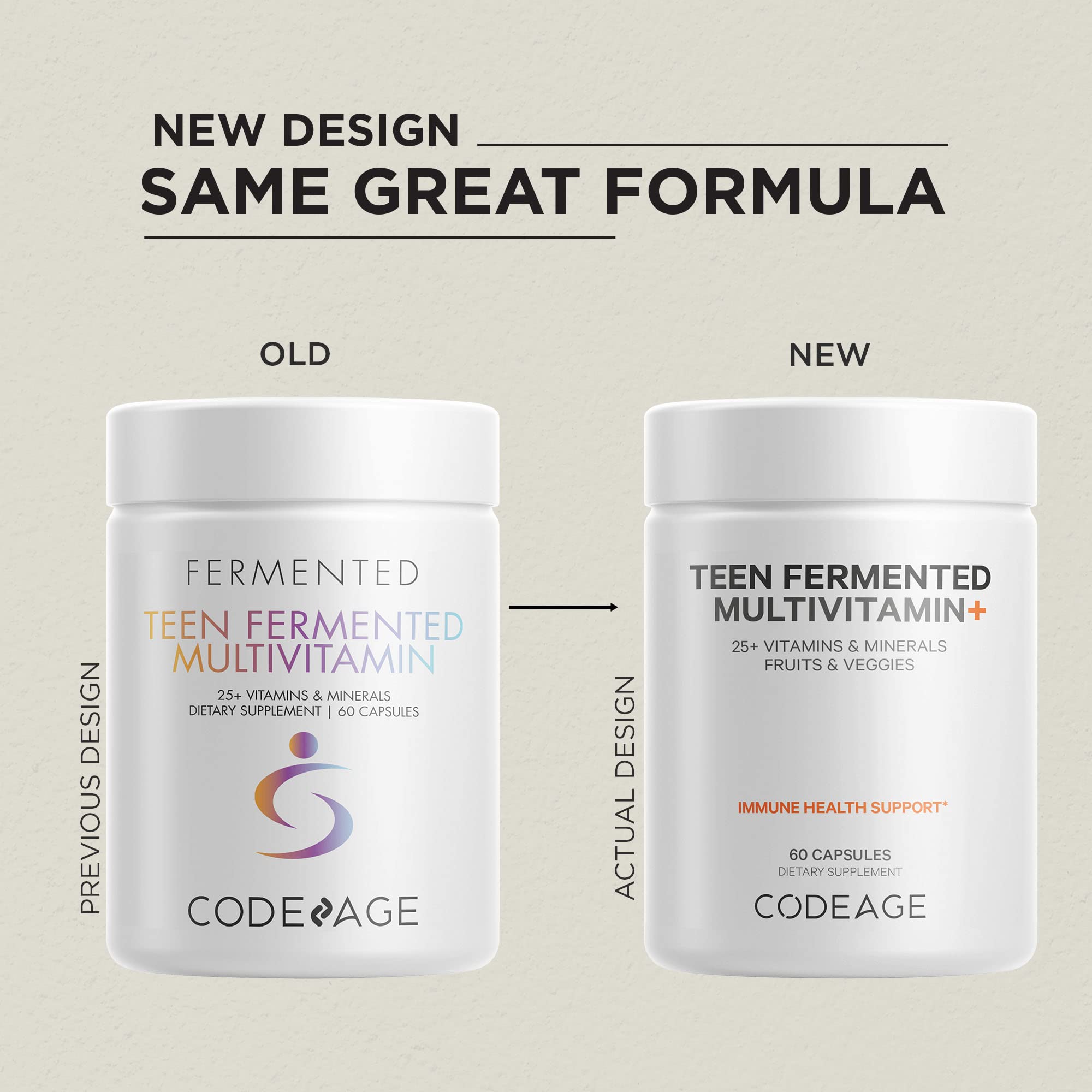 Foto 3 | Suplemento Multivitamínico Codeage Teen's Daily 60 Cápsulas - Venta Internacional.