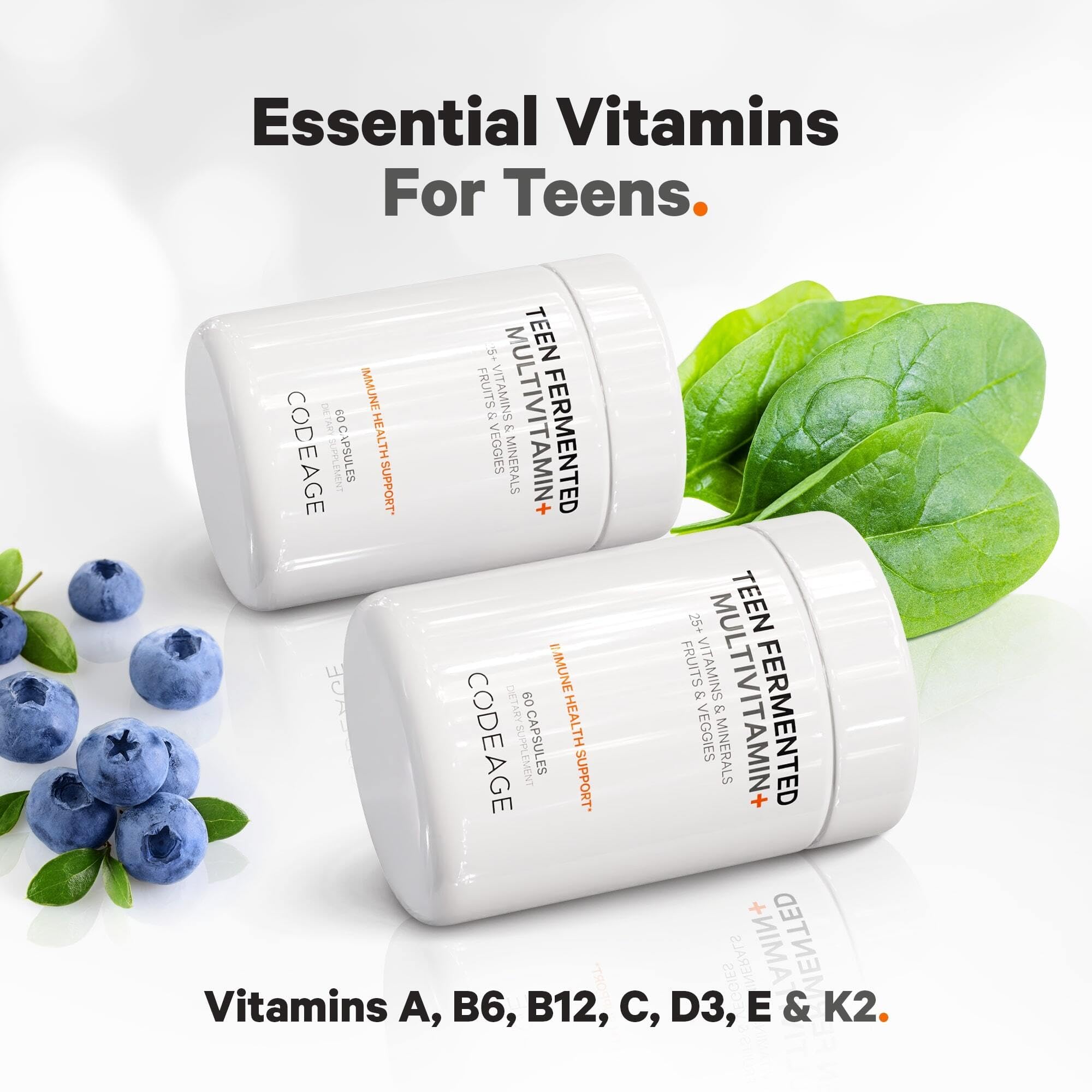Foto 4 | Suplemento Multivitamínico Codeage Teen's Daily 60 Cápsulas - Venta Internacional.