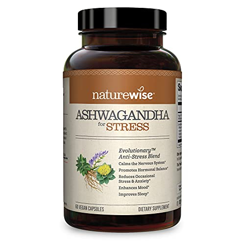 Foto 2 pulgar | Suplemento Naturewise Ashwagandha Para El Estrés Y La Ansiedad, 60 Unidades - Venta Internacional.