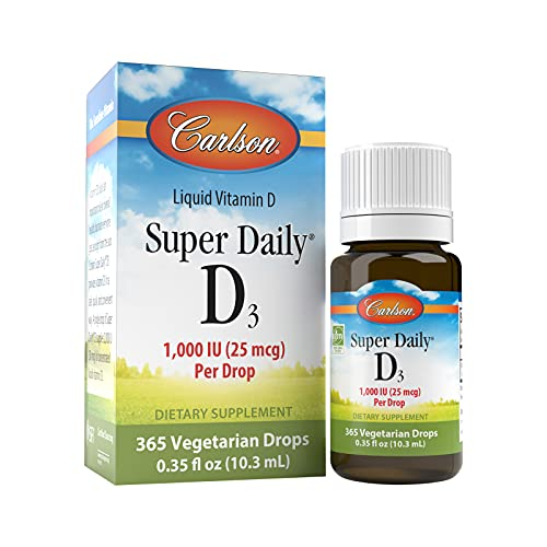 Foto 2 pulgar | Suplemento Carlson Super Daily, Vitamina D3, 25 Mcg, 365 Ml - Venta Internacional.