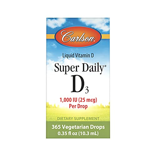 Foto 7 pulgar | Suplemento Carlson Super Daily, Vitamina D3, 25 Mcg, 365 Ml - Venta Internacional.