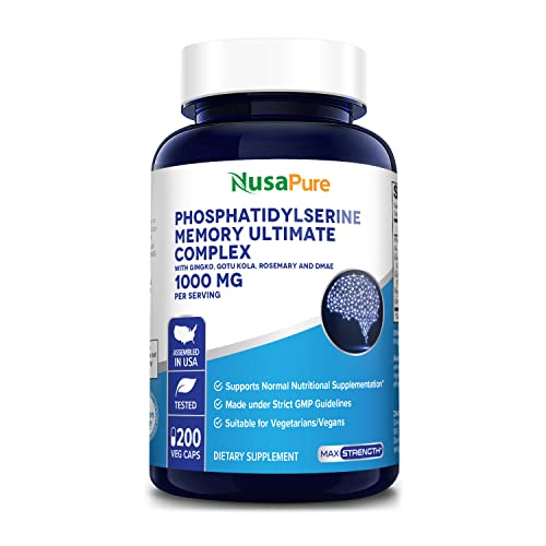 Suplemento Nusapure Fosfatidilserine Memory 1000 Mg 200 Cápsulas - Venta Internacional.