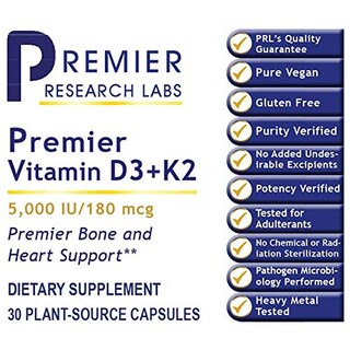 Foto 2 | Suplemento Premier Research Premier Vitamina D3+k2 30 Cápsulas - Venta Internacional.