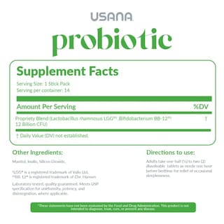 Foto 2 | Suplemento Probiótico Usana Support Digestive Health 14 Stick - Venta Internacional.
