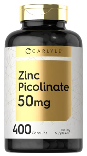 Foto 2 pulgar | Suplemento De Picolinato De Zinc Carlyle 50 Mg 400 Cápsulas - Venta Internacional.