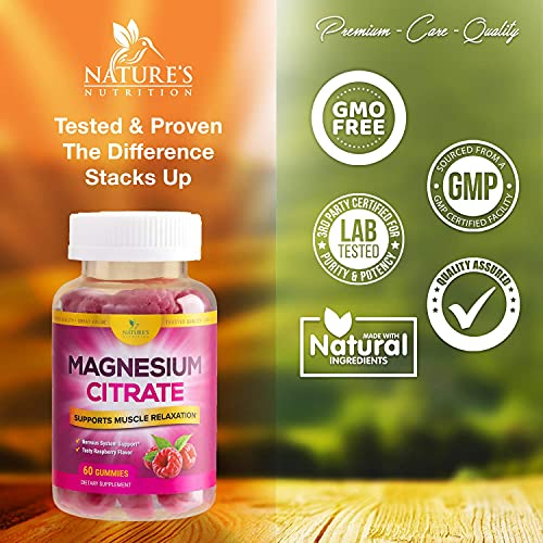 Foto 4 pulgar | Suplemento Nature's Nutrition Magnesium Gummies 60 Frambuesa - Venta Internacional.