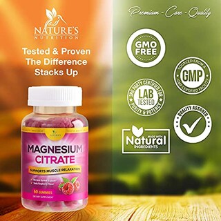 Foto 3 | Suplemento Nature's Nutrition Magnesium Gummies 60 Frambuesa - Venta Internacional.
