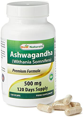 Foto 2 pulgar | Cápsulas De Ashwagandha Supplement Best Naturals, 500 Mg, 120 Unidades - Venta Internacional.