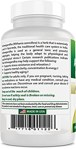Foto 6 pulgar | Cápsulas De Ashwagandha Supplement Best Naturals, 500 Mg, 120 Unidades - Venta Internacional.