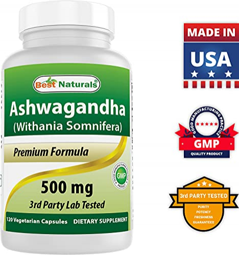Foto 8 pulgar | Cápsulas De Ashwagandha Supplement Best Naturals, 500 Mg, 120 Unidades - Venta Internacional.