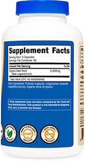 Foto 4 | Suplemento Nutricost De Raíz De Remolacha 2400 Mg 180 Cápsulas - Venta Internacional.
