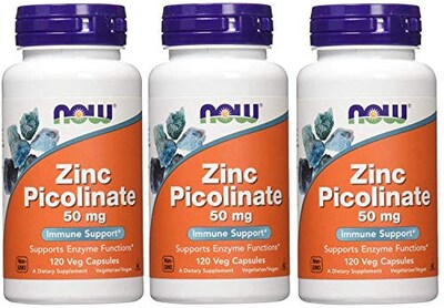 Foto 1 | Supplement Now Foods Picolinato De Zinc 50 Mg 120 Cápsulas Vegetarianas X3 - Venta Internacional.