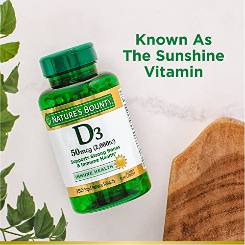 Foto 5 pulgar | Suplemento De Cápsulas Blandas De Vitamina D3 De 2000 Ui De Nature's Bounty - Venta Internacional.