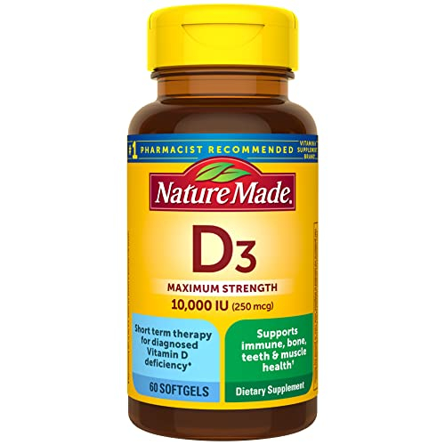 Suplemento De Vitamina D3 De La Naturaleza, 10000 Ui, 60 Cápsulas Blandas - Venta Internacional.
