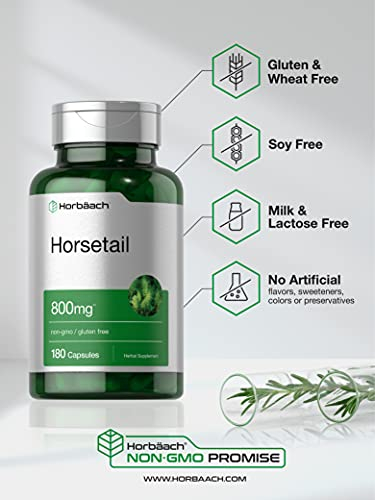 Foto 4 | Suplemento Horbaach Horbaach Horsetail, Cápsulas De 800 Mg, 180 Unidades - Venta Internacional.