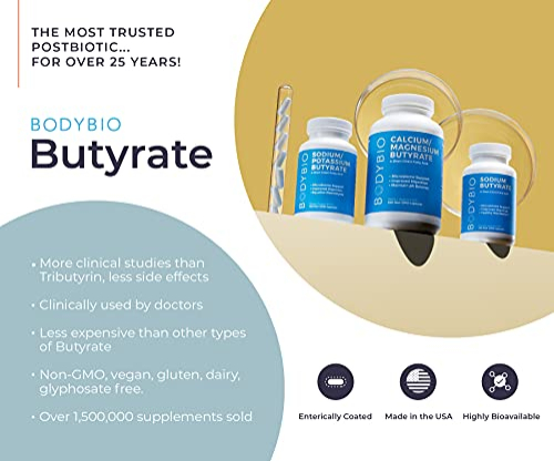 Foto 5 | Suplemento Bodybio Gut Health Butirato + Sodio 100 Cápsulas - Venta Internacional.