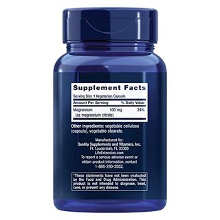Foto 2 | Suplemento Life Extension De Citrato De Magnesio 100 Mg 100 Cápsulas - Venta Internacional.