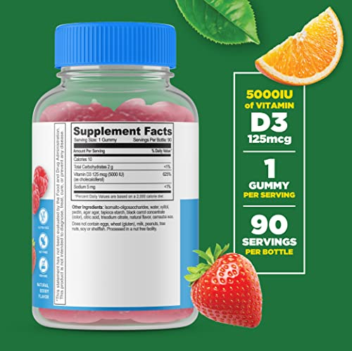 Foto 3 pulgar | Suplemento De Vitamina D Lifeable, Sin Azúcar, 5000 Ui, 90 Gomitas - Venta Internacional.