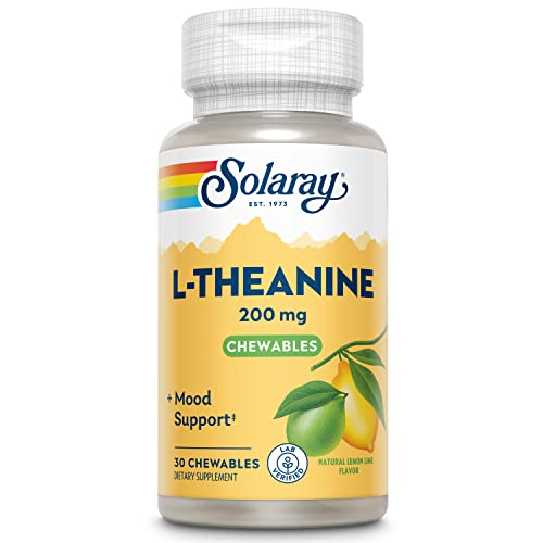 Foto 2 pulgar | L-teanina Solaray Masticable, 200 Mg, Sin Azúcar, Limón Y Lima, 30 Unidades - Venta Internacional.