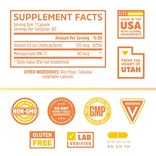 Foto 8 pulgar | Vitamina D3 K2 Zhou Nutrition - Venta Internacional