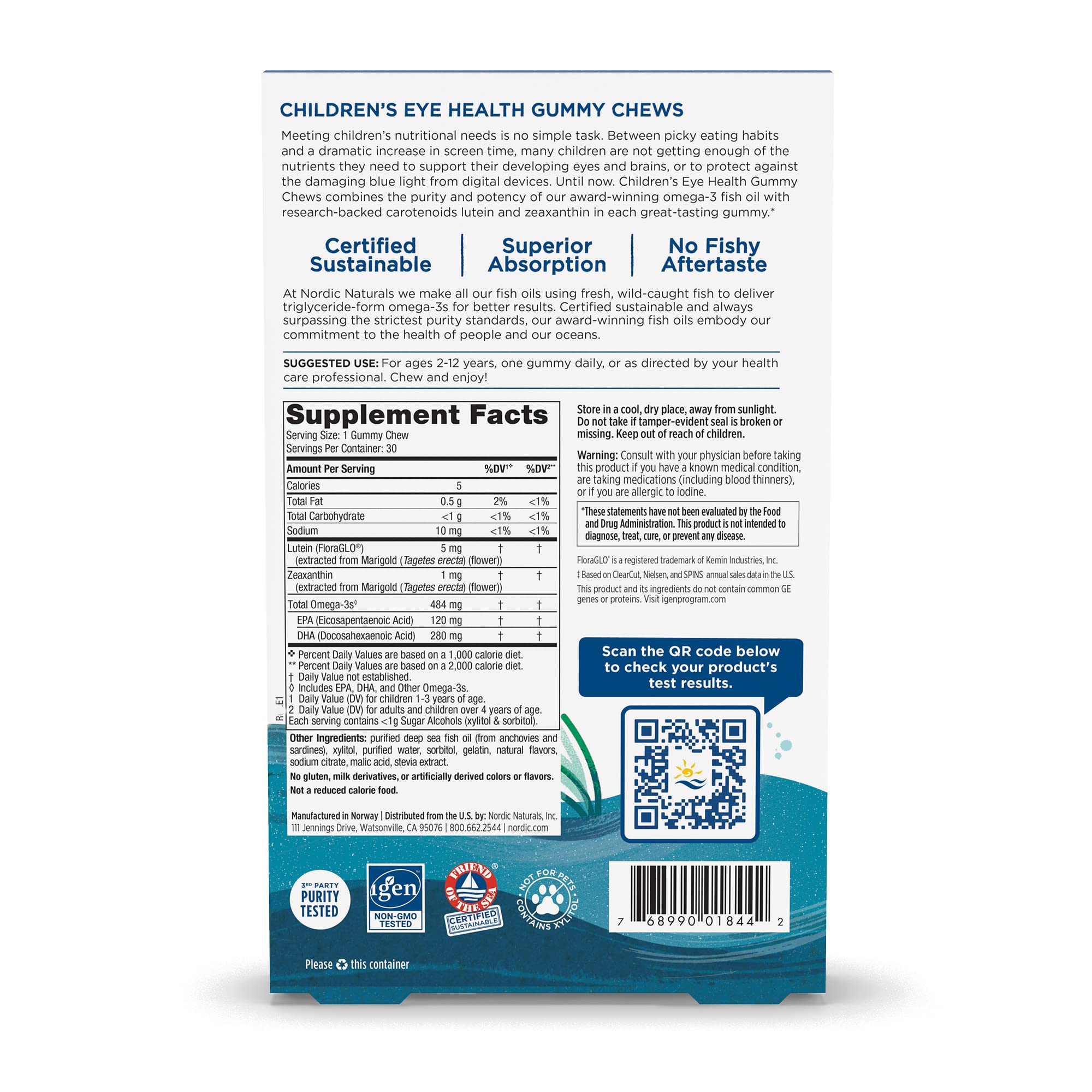 Foto 4 pulgar | Suplemento De Gomitas Nordic Naturals Para La Salud Ocular Infantil - Venta Internacional.