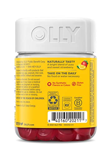 Foto 7 pulgar | Energy Gummy Olly Extra Strength Para Uso Diario, Sin Cafeína, 100 Ml - Venta Internacional.