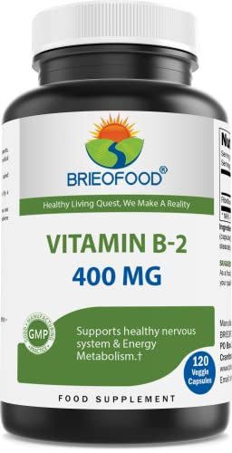 Foto 2 pulgar | Suplemento Brieofood De Vitamina B2 (riboflavina) 400 Mg 120 Cápsulas - Venta Internacional.